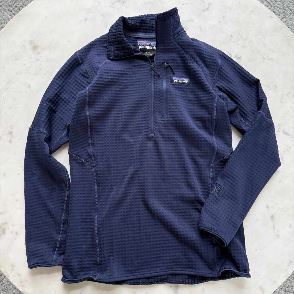 Patagonia R1 Fleece Pullover Women's M Navy Blue 1/4 Zip Waffle Knit 40119